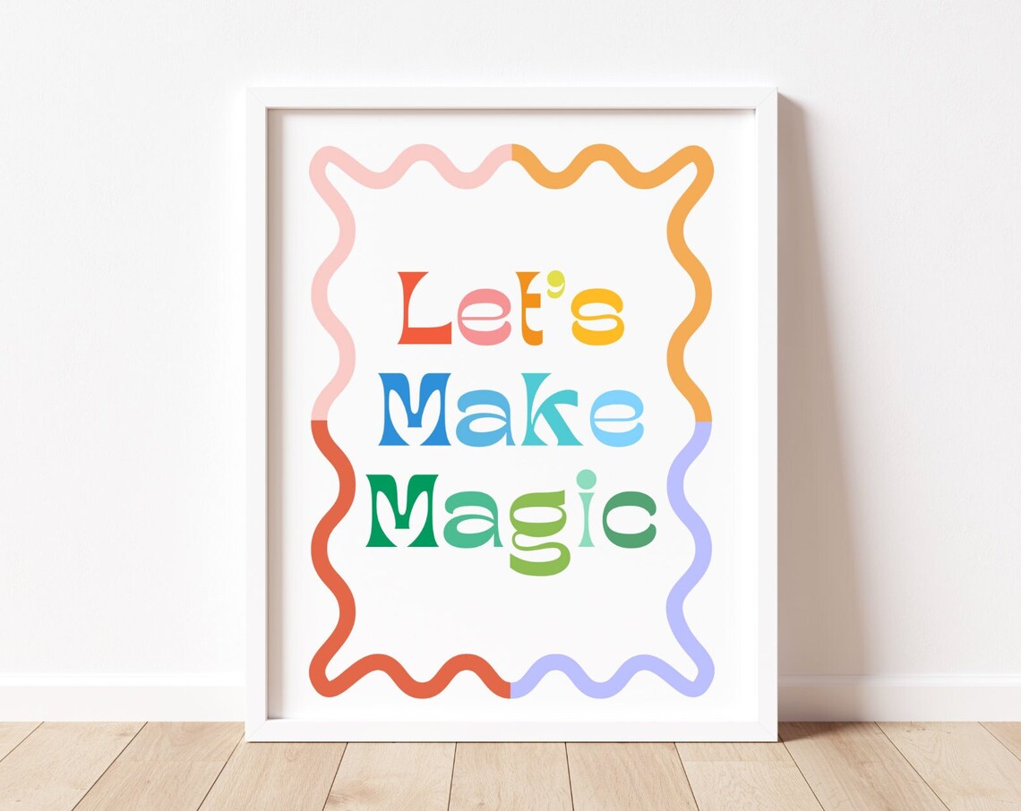 Magic Print, Colorful Rainbow Playroom Art - Image 3