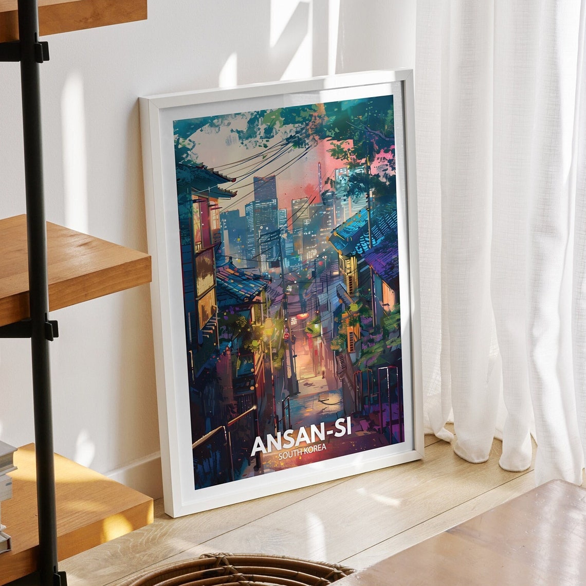 Ansan Si Print South Korea Ansan Si Travel Poster South Korea Travel Poster South Korea Cityscape Wall Art Unique City Decor