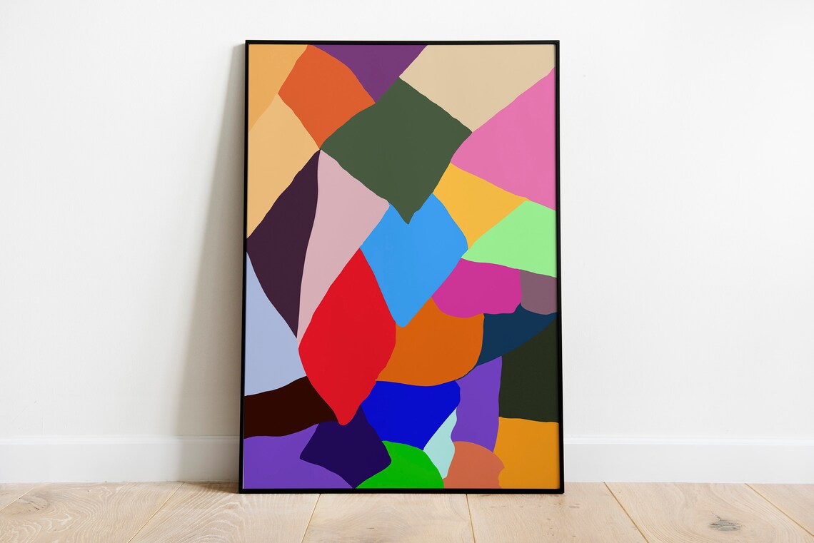 Abstract Painting Color Wall Art Essentials Colorful Hotel Decoration