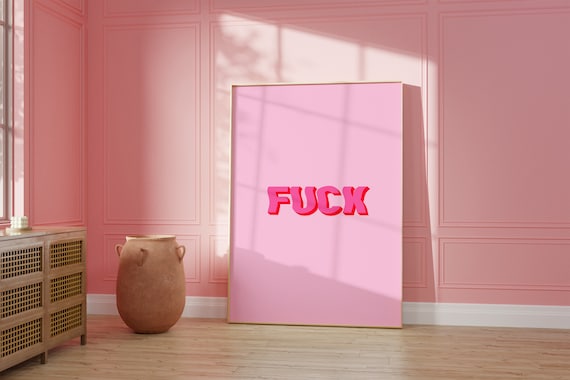 Fuck Wall Art Funny Office Decor Bedroom Art Print
