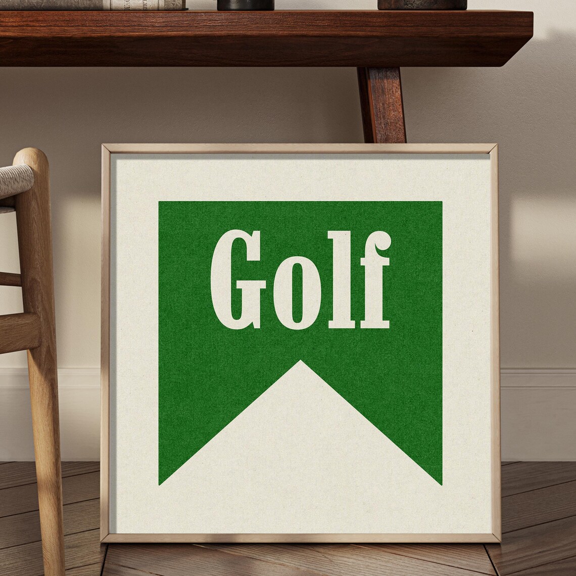 Golf Typography Art Print, Office and Bar Decor