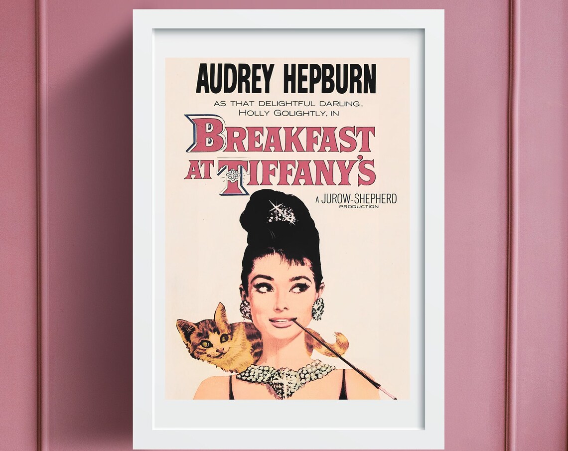 Audrey Hepburn Breakfast At Tiffanys Classic Film Movie Poster
