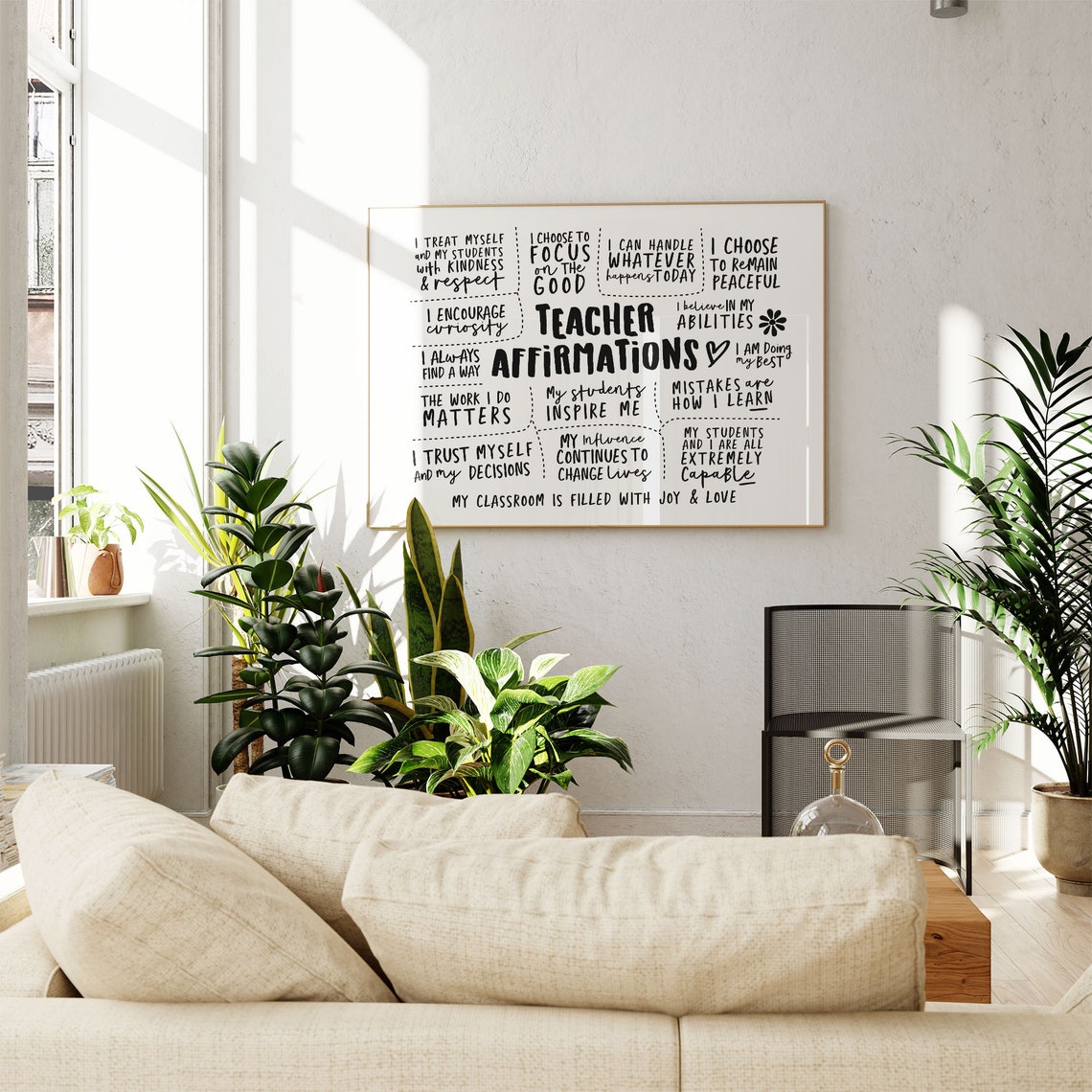 Teacher Affirmations Motivational Classroom Wall Decor Poster - Image 2