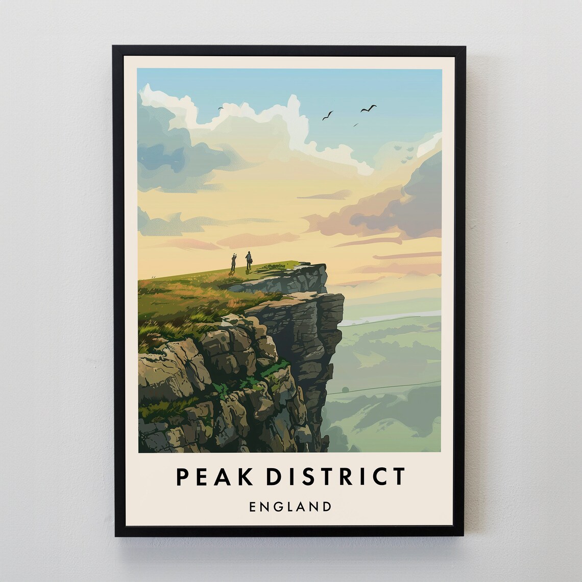 Peak District Travel Poster, Scenic Place Print