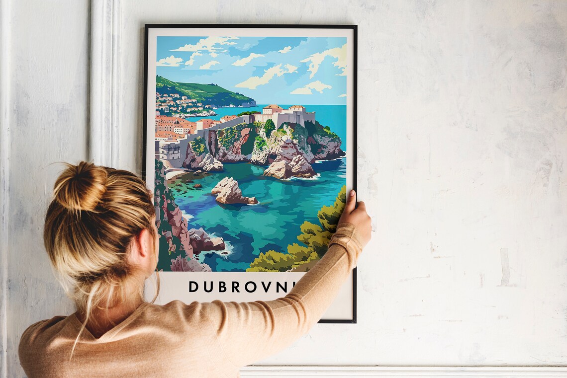 Dubrovnik Travel Poster, Europe Wall Art Print - Image 2