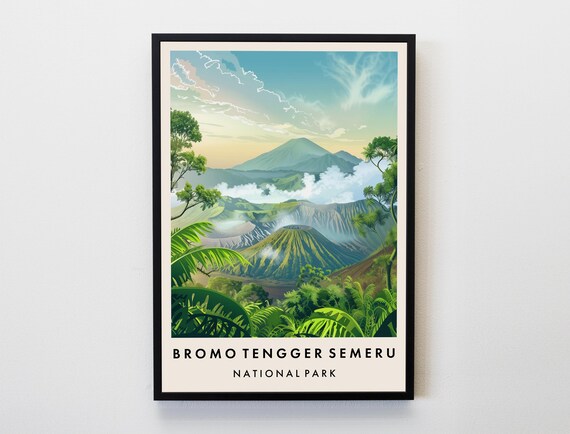 Bromo Tengger Semeru National Park Indonesia Volcano Sunrise Poster