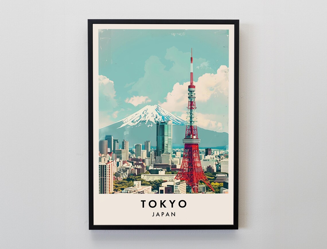 Tokyo Japan Travel Art Poster