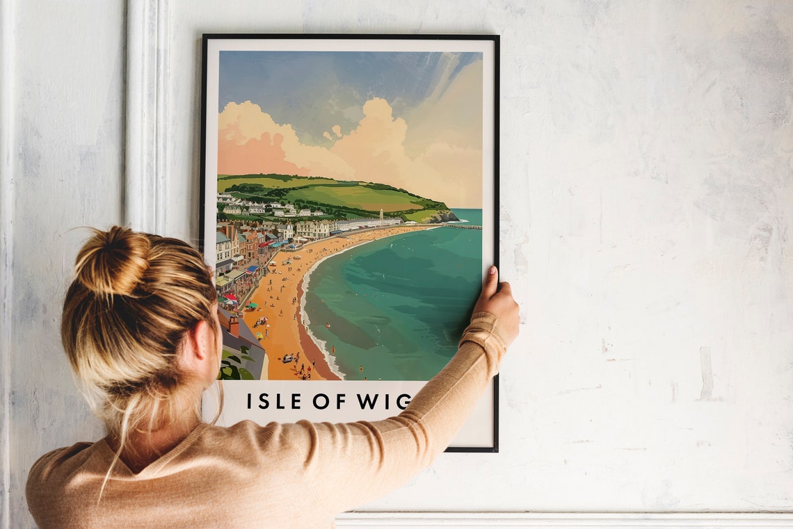 Isle Of Wight Travel Print Wall Art Isle Of Wight Isle Of Wight Print Isle Of Wight Travel Poster Isle Of Wight Gift Art - Image 2