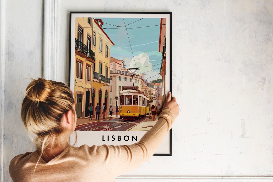 Lisbon Travel Poster, City Destination Art Print - Image 2