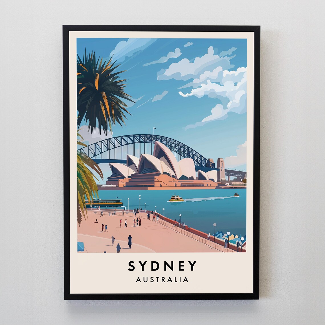 Sydney Travel Poster, Australia Wall Art