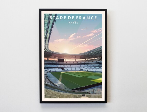 Stade de France Paris Stadium Football Soccer Sunset Art Poster
