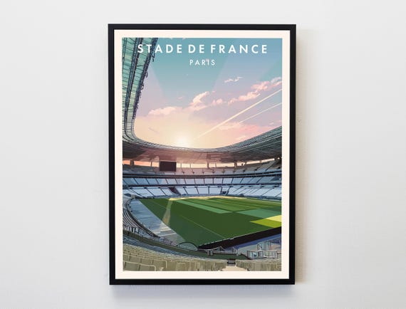 Stade De France Stadium Poster Wall Art Print Football Fan Gift Lover