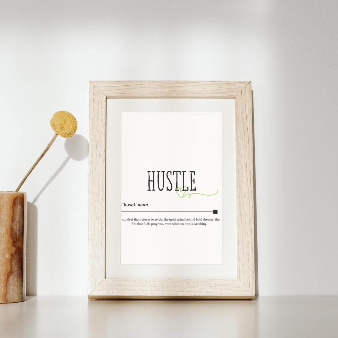 Hustle Definition Entrepreneur Quote Minimalist Office Wall Art - Image 2