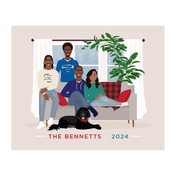 Personalized Family Picture, Custom Art Print