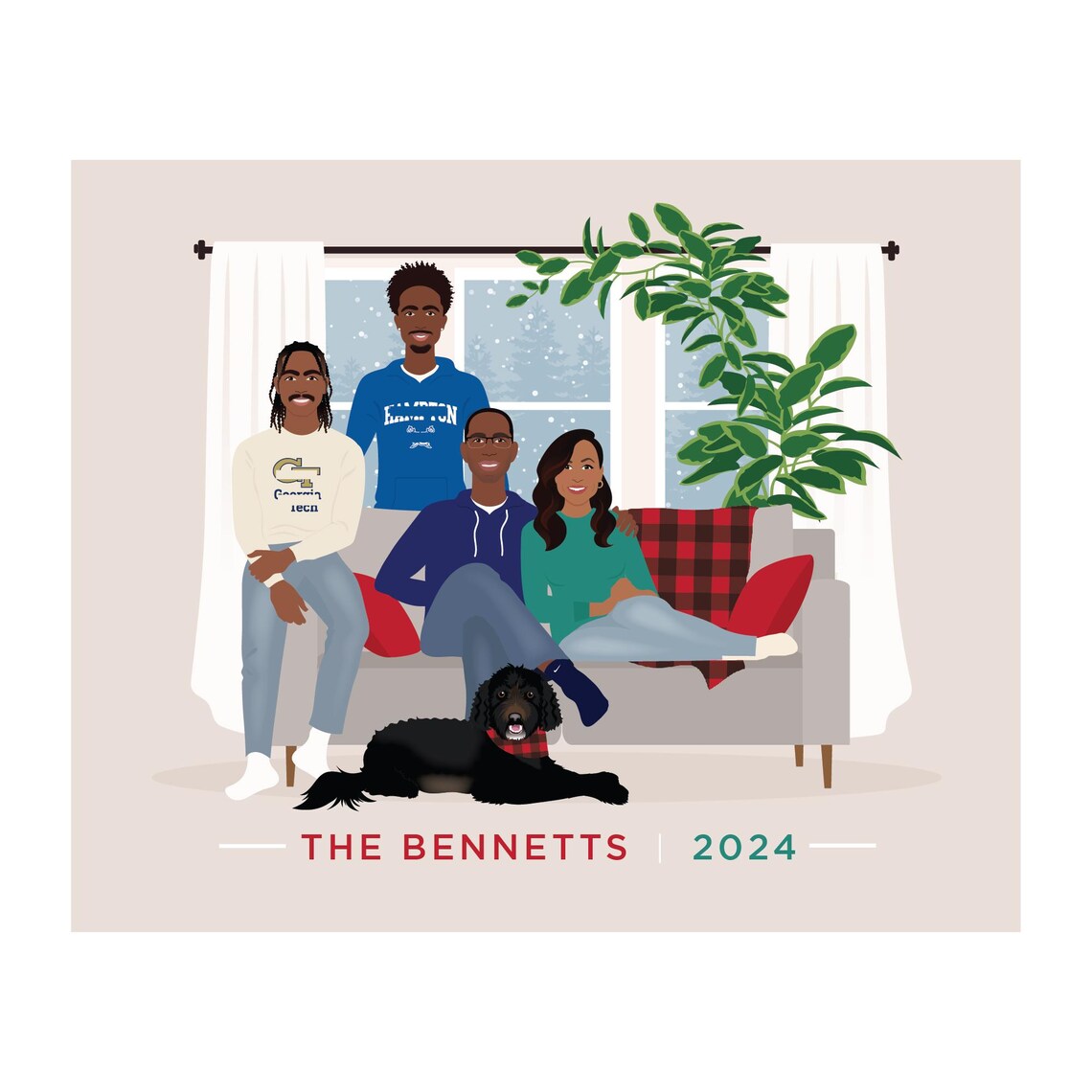 Personalized Family Picture, Custom Art Print