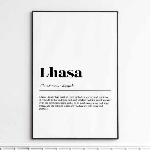 Lhasa Art Print Inspirational Quote Wall Minimalist Home Decor Unframed Poster For Living Room And Gift