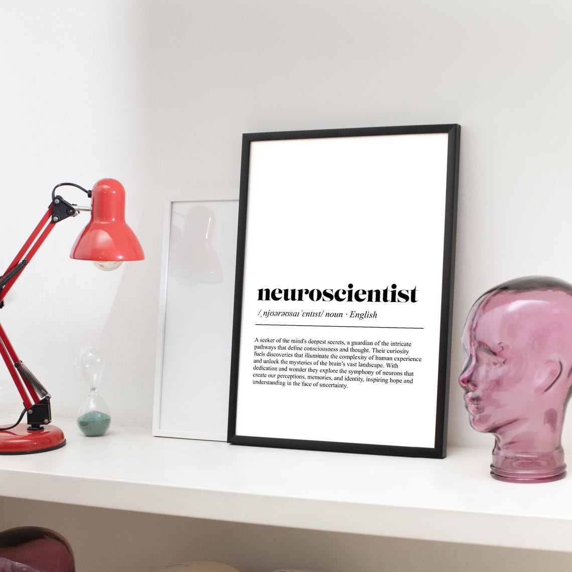 Neuroscientist Definition Print Inspirational Dictionary Wall Art Modern Typography Poster Home Decor