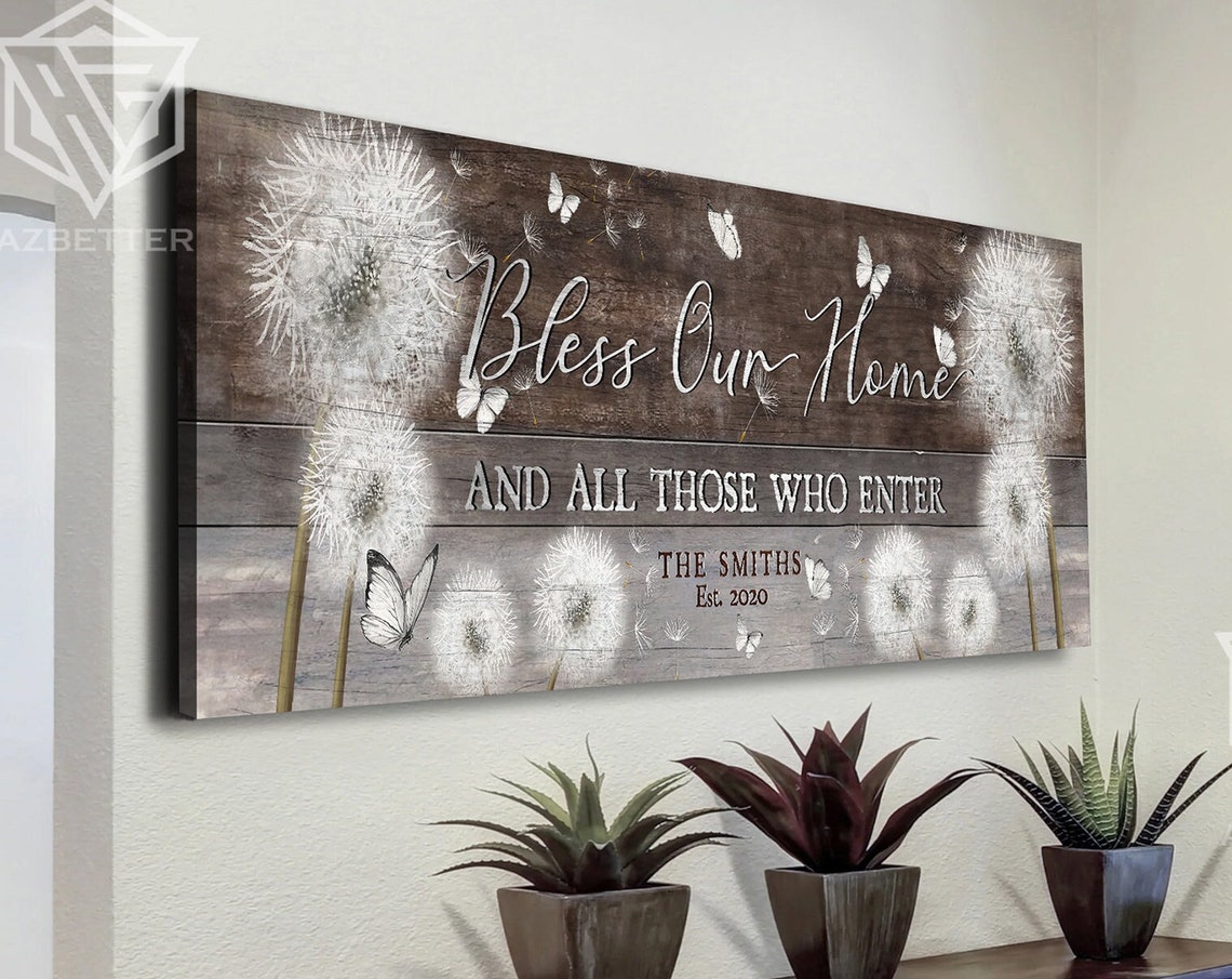 Bless Our Home And All Those Who Enter Dandelion Faith Blessing Poster - Image 5