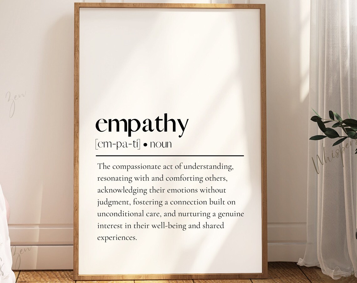 Empathy Inspirational Quotes Mindfulness Poster