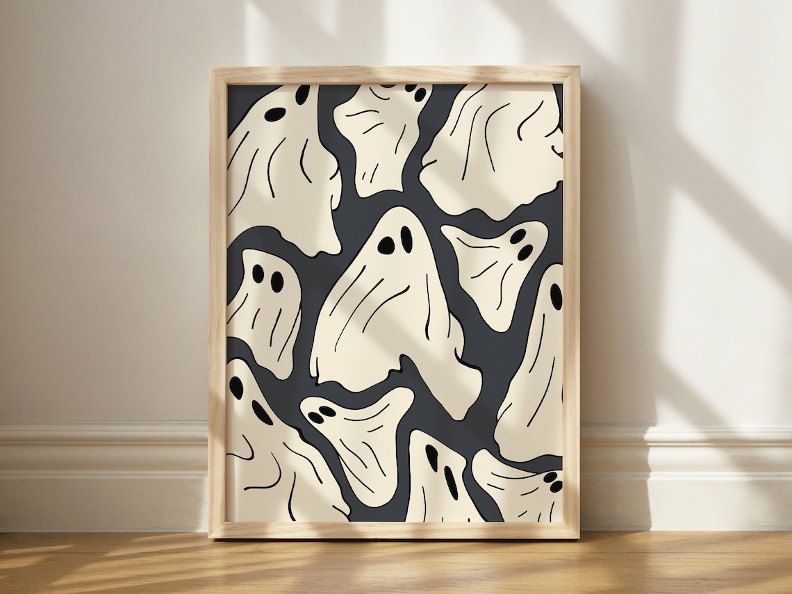 Melted Print, Trendy Halloween Decor Art