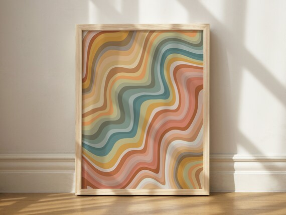 Desert Marble Retro Wall Art, Boho Western Decor