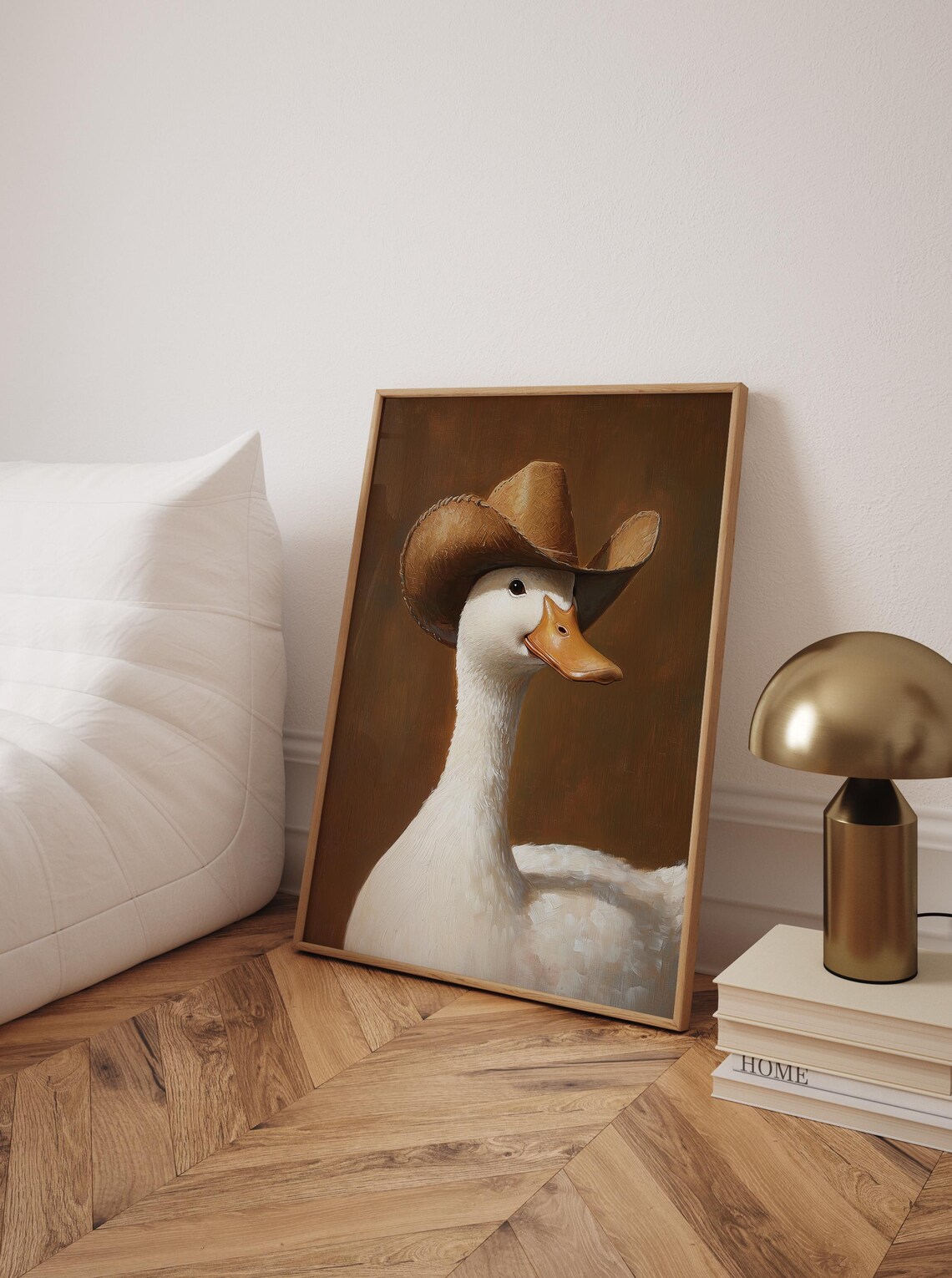 Cowboy Goose Funny Animal Art, Quirky Nursery Decor - Image 6