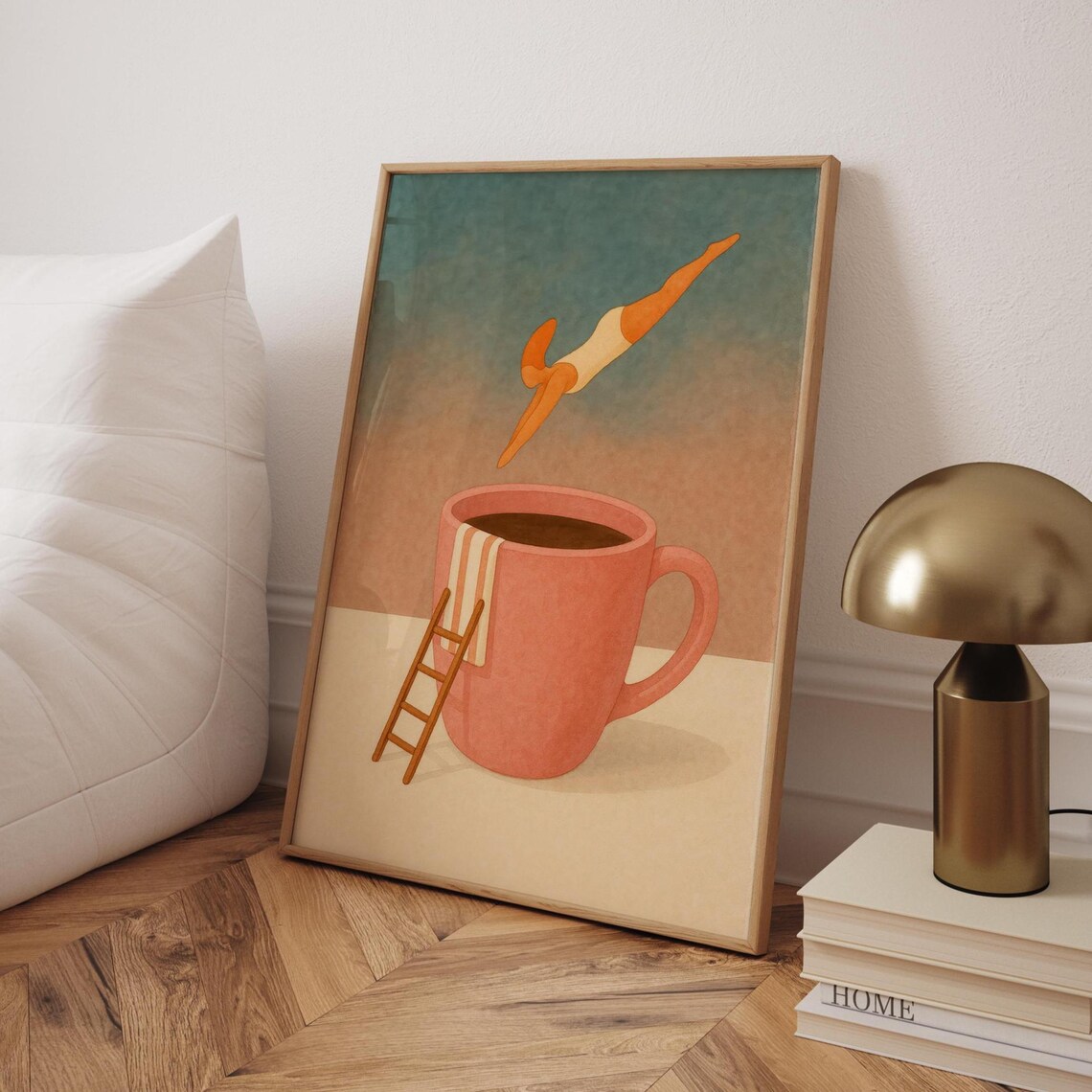 Coffee Diver - Surreal Coffee Poster, Good Morning