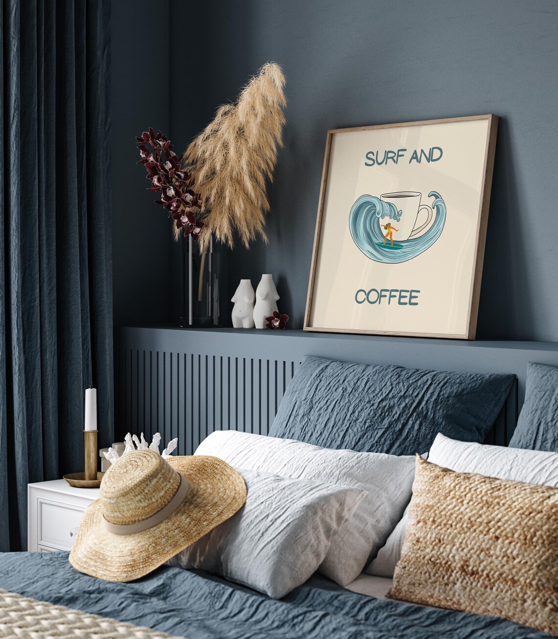 Coffee Poster Print, Surf And Americano Coffee - Image 3