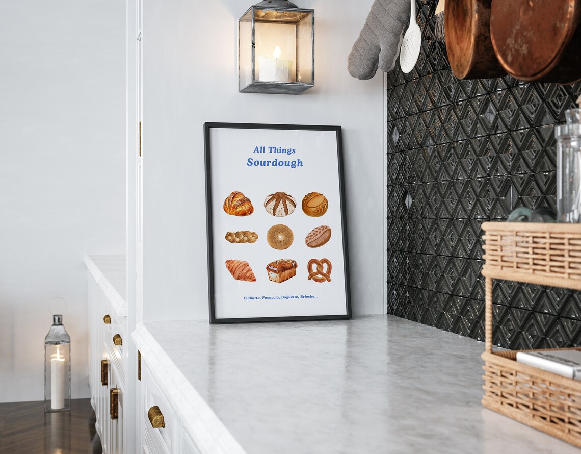 Sourdough Bread Print, Funny Kitchen Decor - Image 2