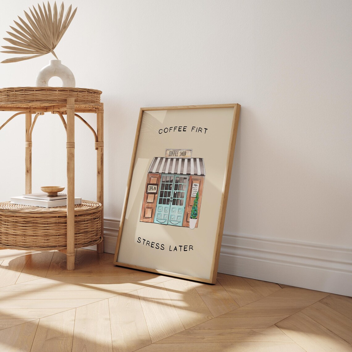 Coffee Station, Coffee First Stress Later Poster - Image 2