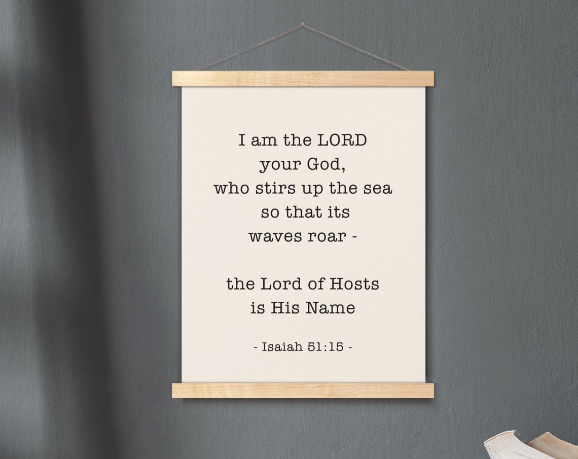 Isaiah 51:15 I Am The Lord Your God Minimalist Scripture Poster