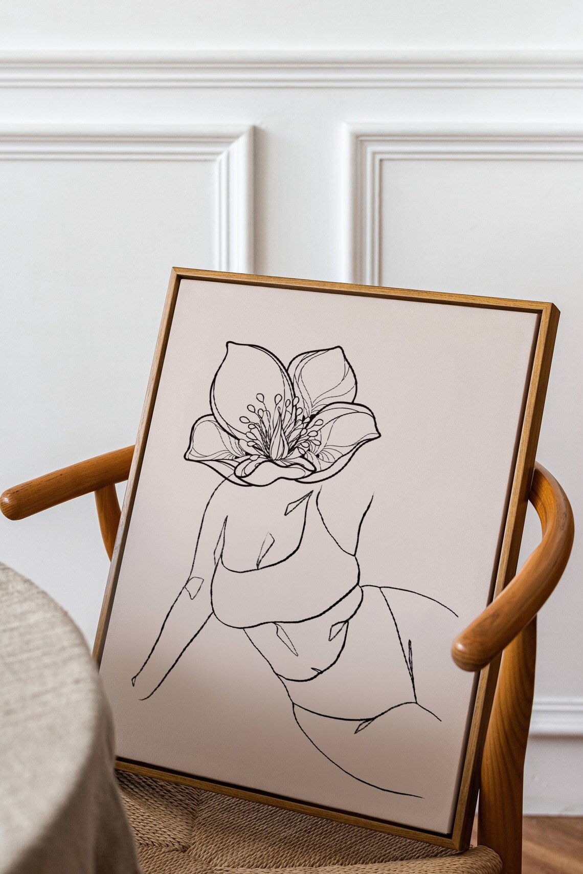 Body Positivity Feminine Line Art Art Print - Image 3