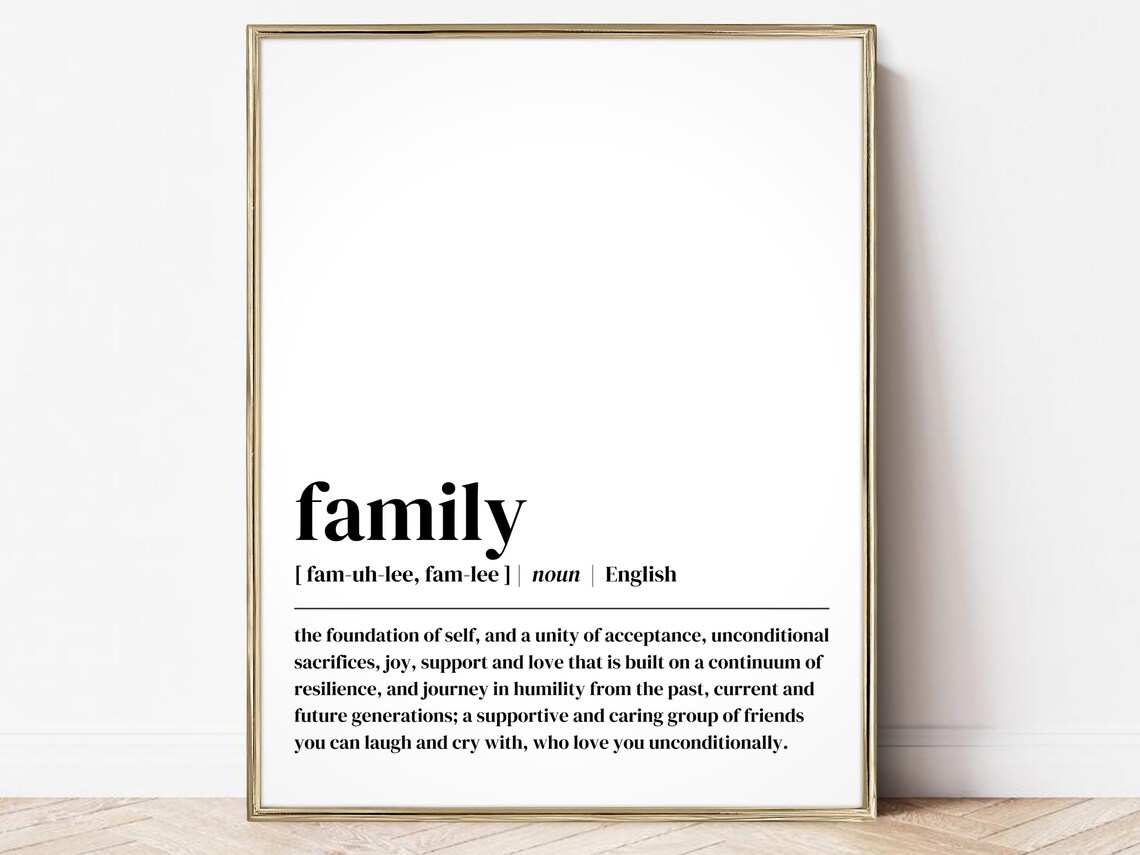 Thanksgiving Family Definition Art Print