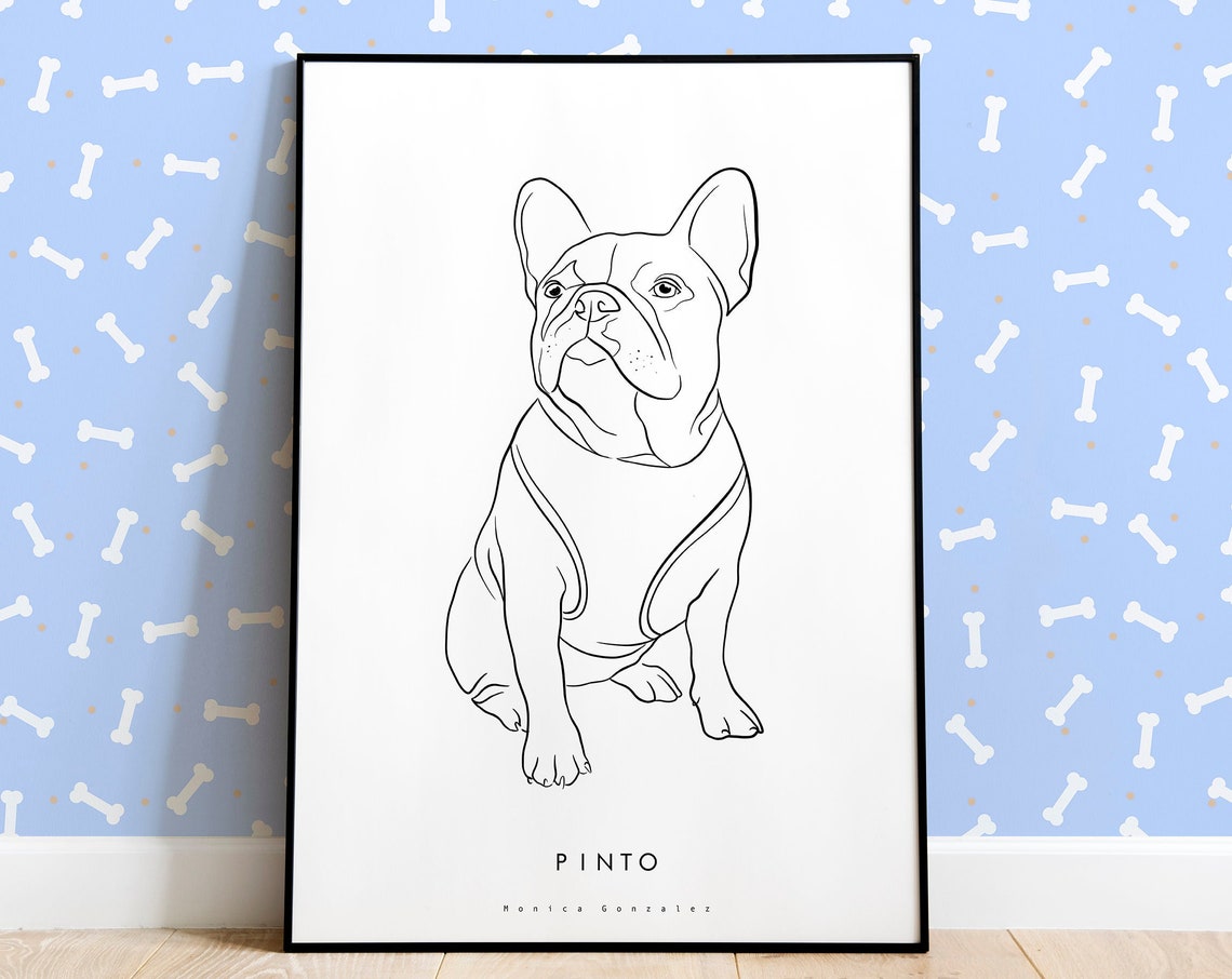Sleeping Cat Stretched Out Minimalist Line Art Pet Portrait Poster - Image 9