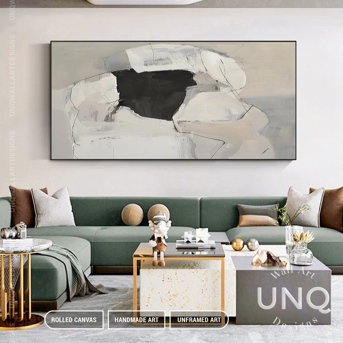 Black White And Grey Minimalist Modern Abstract Figure Art Poster - Image 6