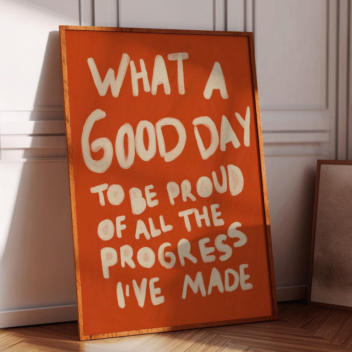 Typography Poster Print 70s Positive Quote Wall Trendy Art Gift Living Room Retro