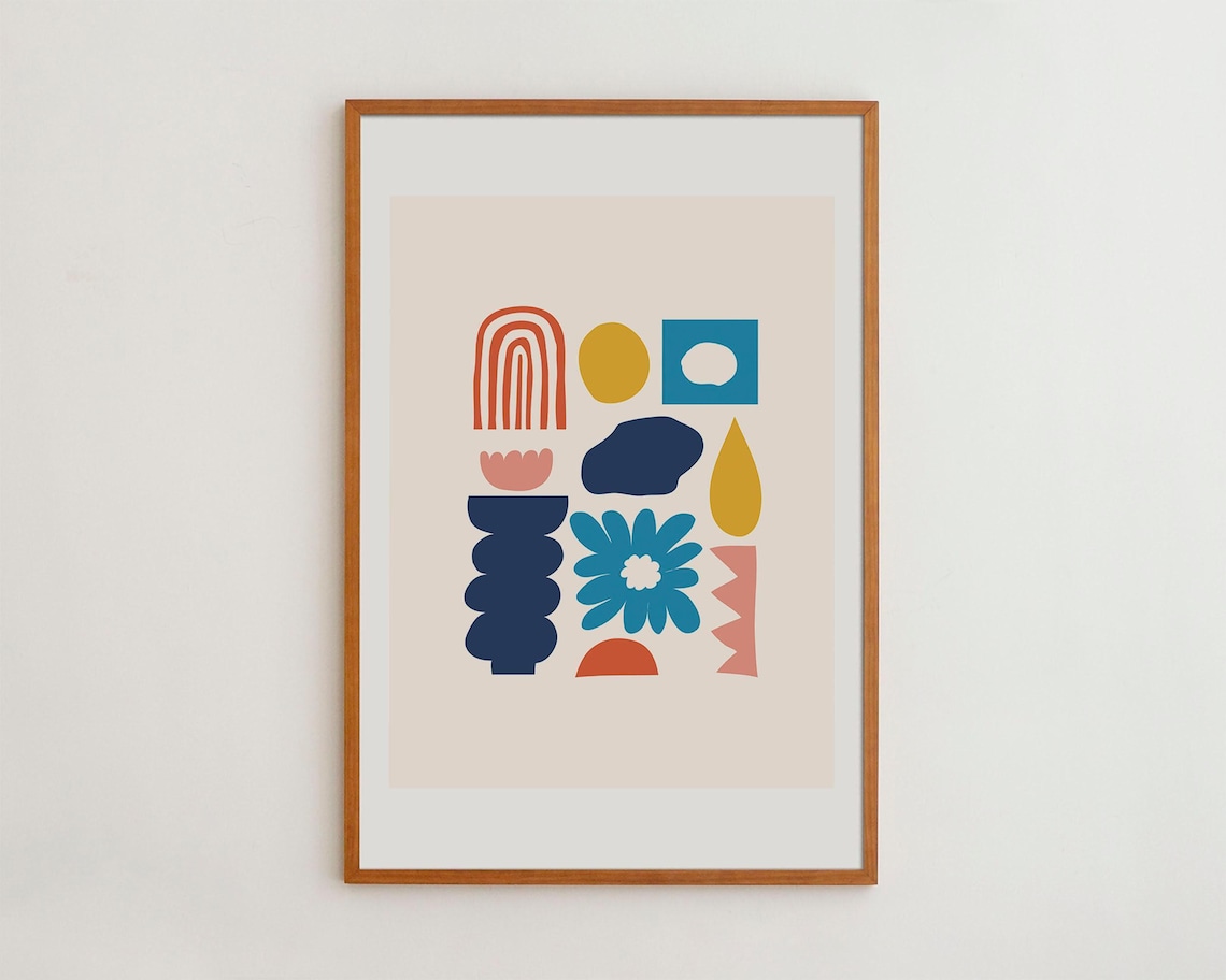 Abstract Geometric Collage, Minimalist Poster