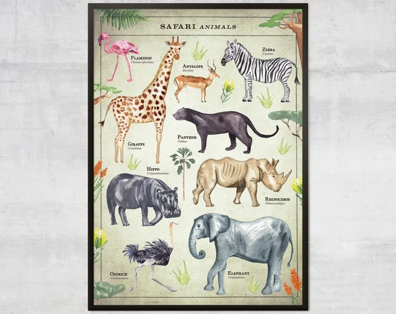 Safari Nursery Prints Art Gifts Animal Print