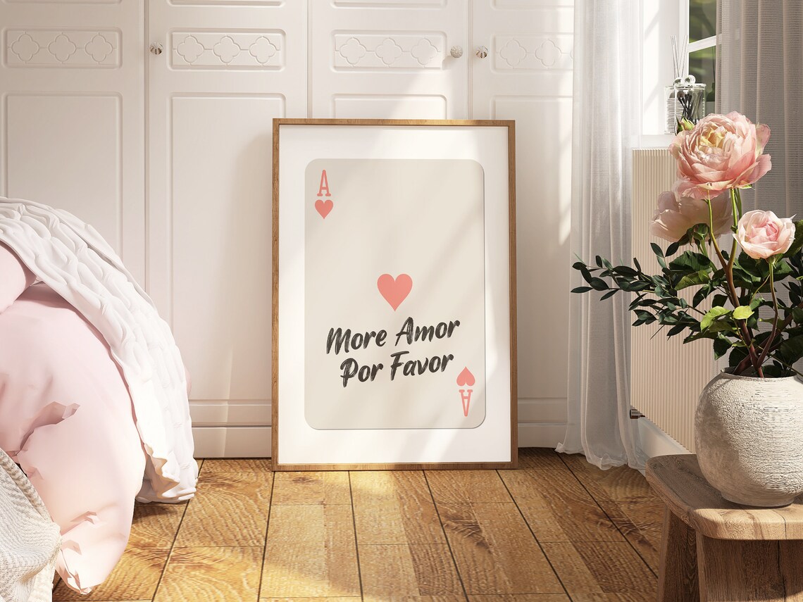 Ace Of Hearts Love Quote Retro Card Art Print - Image 3