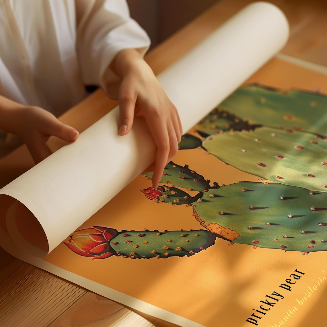 Vintage Prickly Pear Cactus Print, Sonoran Desert - Image 4