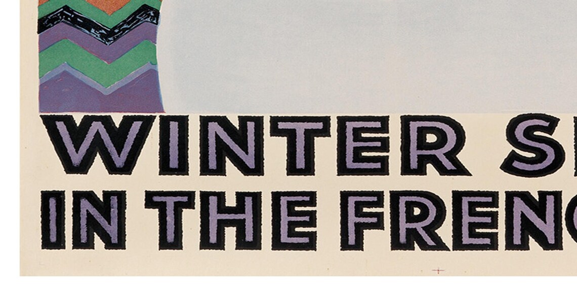 Roger Broders Winter Sports In The French Alps Vintage Ski Poster - Image 2