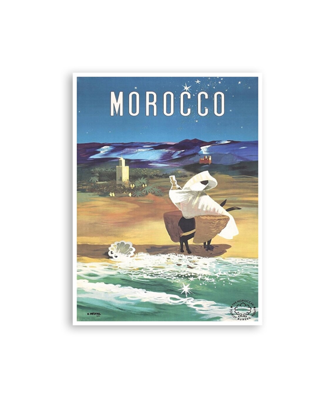 Morocco Travel Poster, Wall Decor Art Print