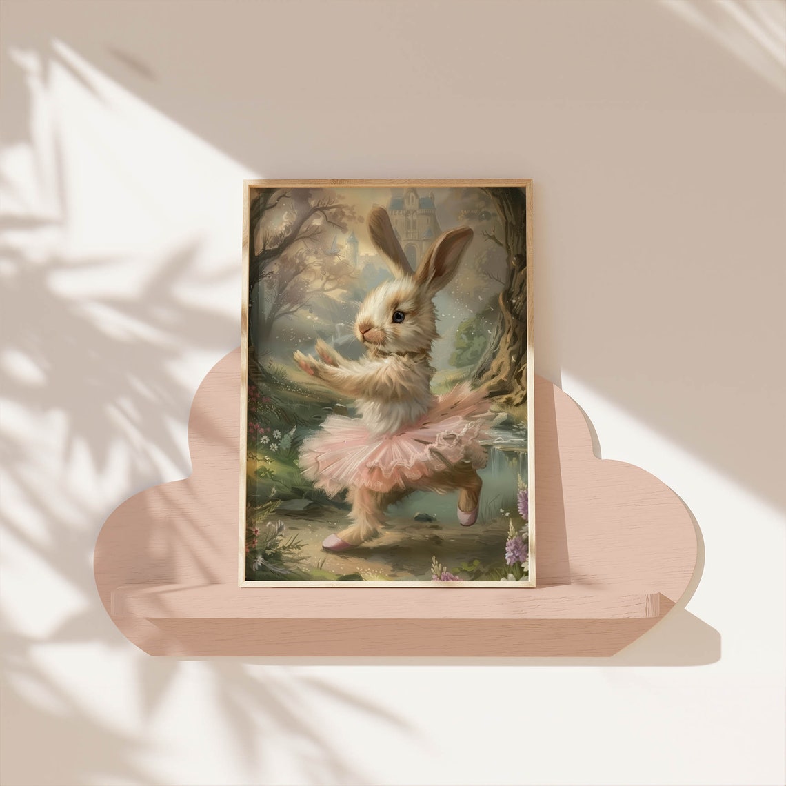 Bunny Ballerina Pink Tutu Enchanted Forest Castle Fairytale Poster - Image 7
