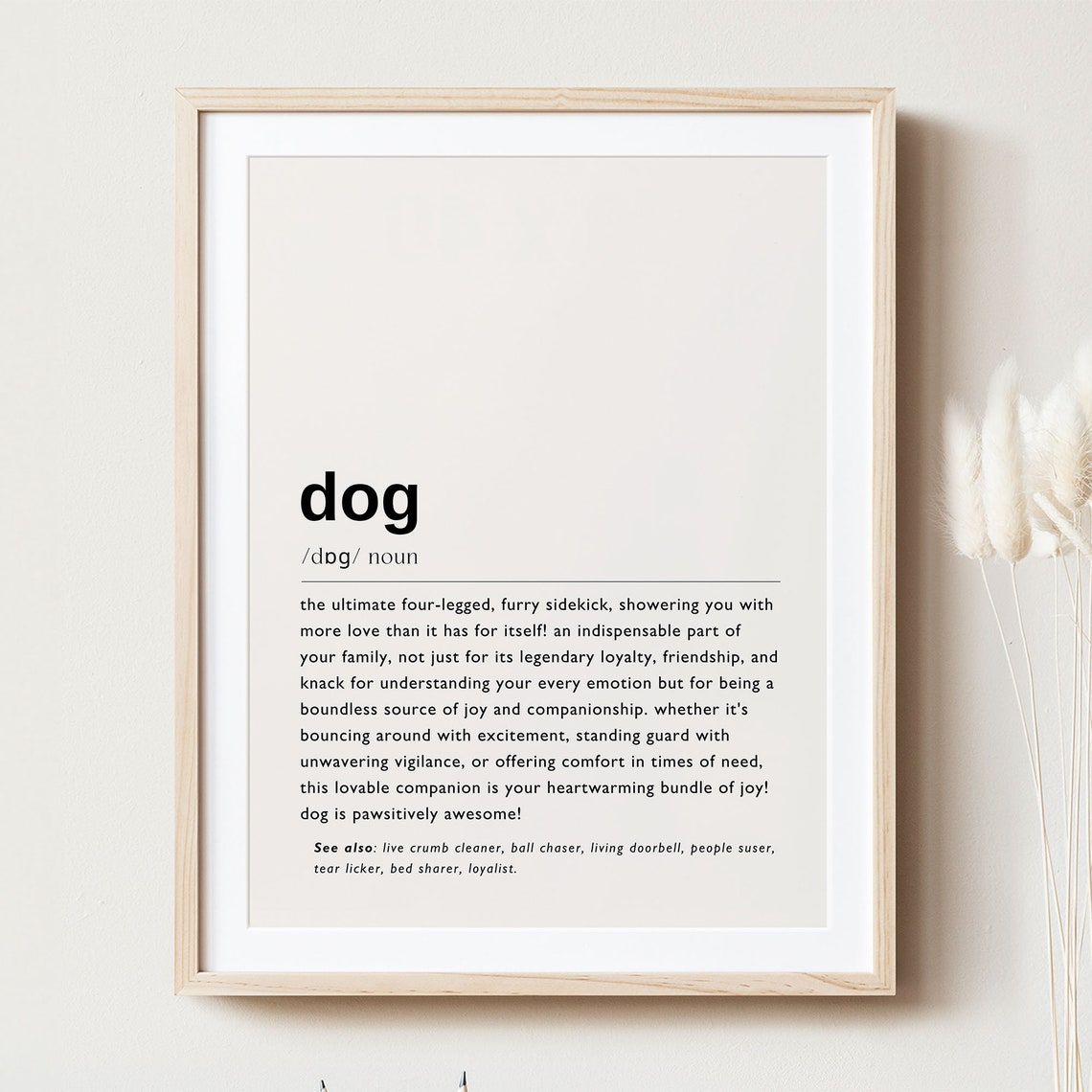 Dog Definition Word Art Funny Dog Lover Typography Gift Poster - Image 8