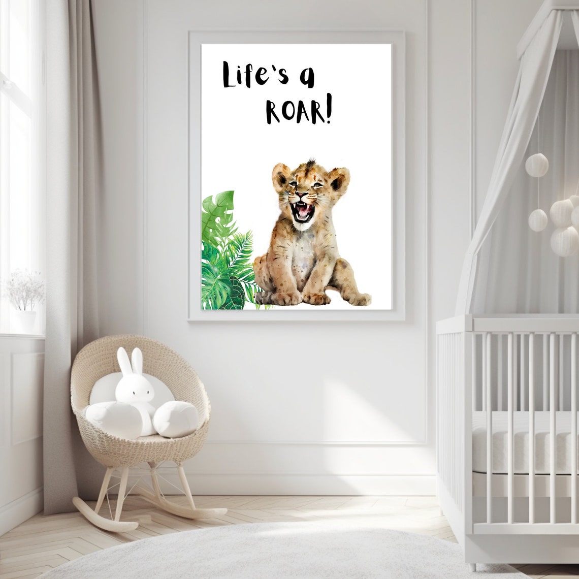 Nursery Lion Print Baby Room Decor Gender Neutral Nursery Prints Newborn Gift Jungle Animal Safari Wall Art Baby Lion Wall Art Lnj004 - Image 4