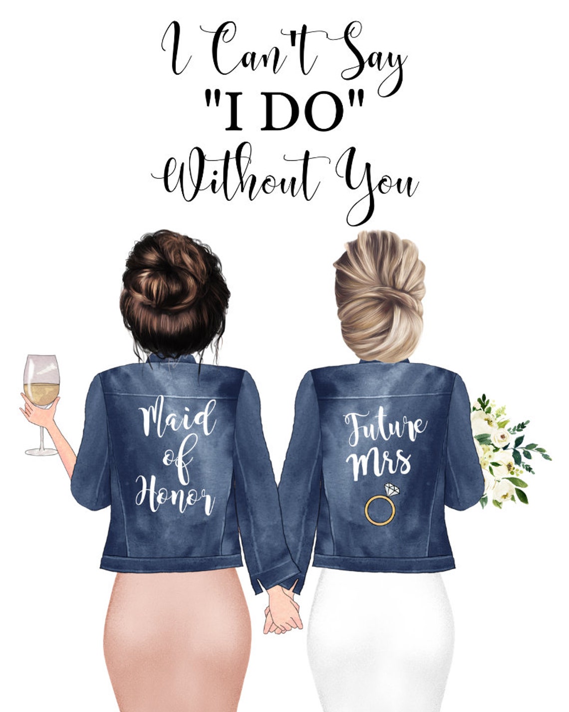 I Can't Say I Do Without You Bridesmaid Proposal Poster Gift - Image 3