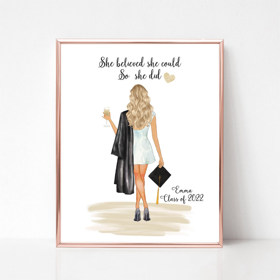 She Believed She Could So She Did Graduation Keepsake Poster - Image 2