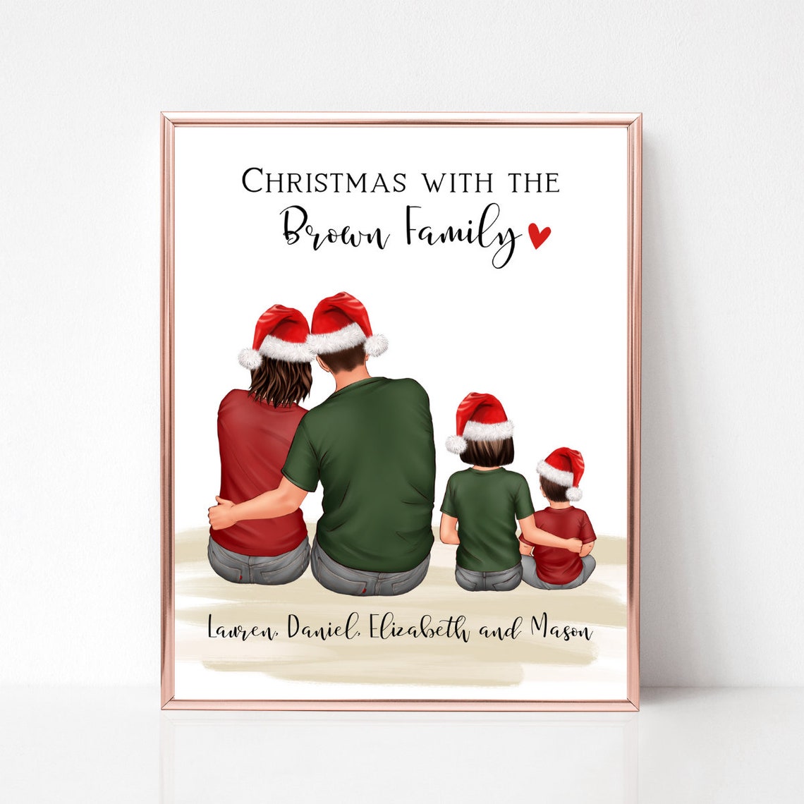 Christmas with the Brown Family Personalized Christmas Poster