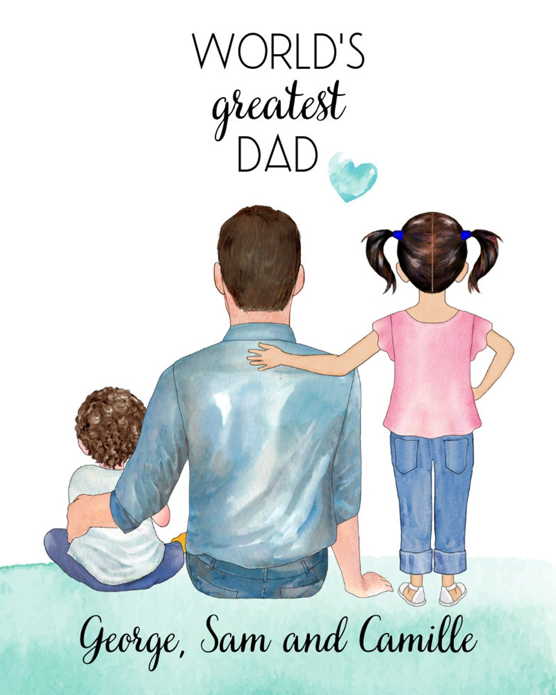 World's Greatest Dad Personalized Father Son Tribute Quote Poster - Image 4