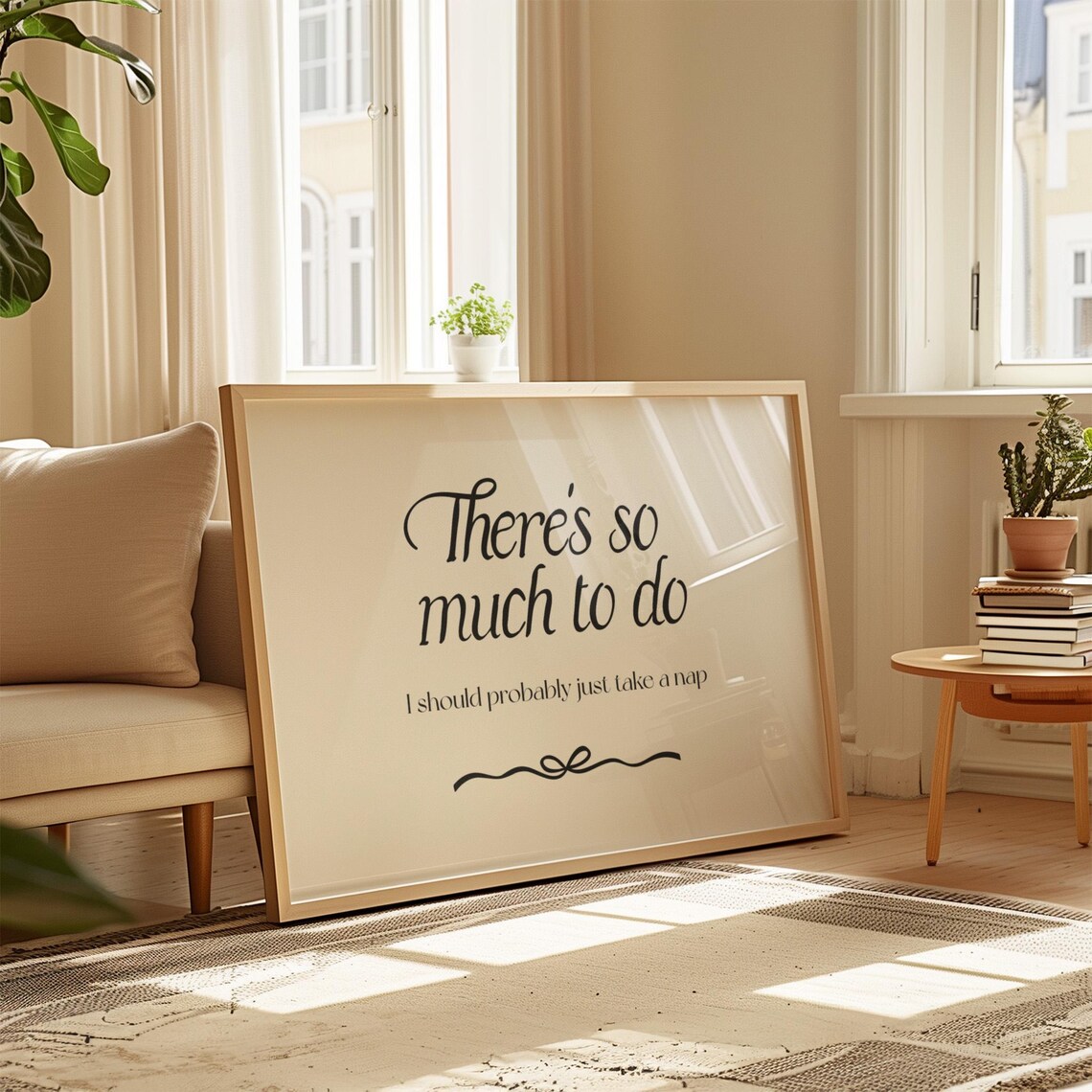 So Much To Do Take A Nap Funny Handwritten Bedroom Quote Poster